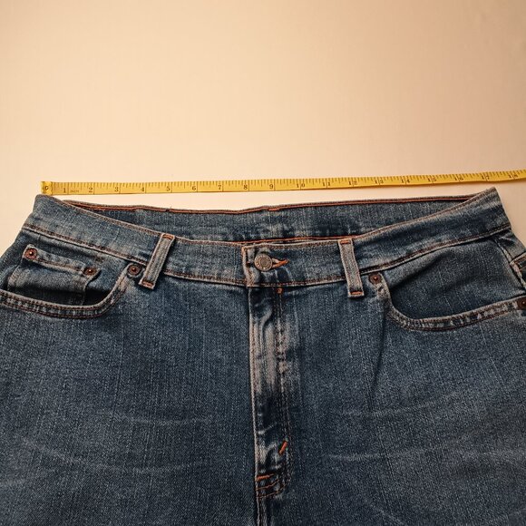 Levi's 515 Capris Size 16 High Rise Straight Leg Medium Wash - Picture 6 of 9